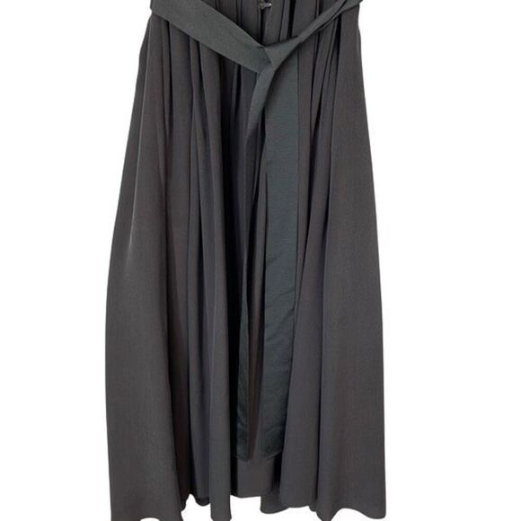 Sonia Rykiel Womens Cap Sleeve Pleated Belted Fit & Flare Dress Black Sz 40 NWT - Picture 4 of 10